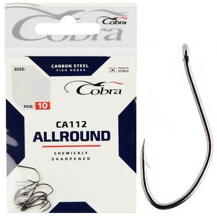 Крючок Одинарный Cobra Allround AJI CA112 №4 10 шт    CA112-004 — крупный план
	                                    3