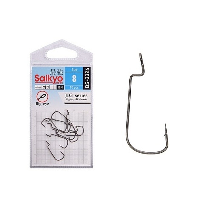 Крючок Офсетный Saikyo BS-3324 №8 10 шт BN   BS-3324BN8-10 — характеристики,  особенности конструкции
