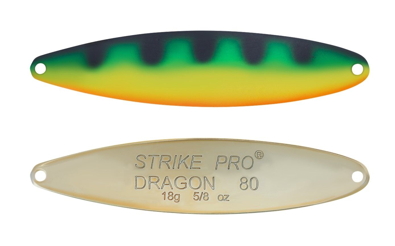 Колеблющаяся Блесна Strike Pro Dragon Treble 80M 18 гр 80 мм A45E-GP   ST-07F#A45E-GP — характеристики,  особенности конструкции