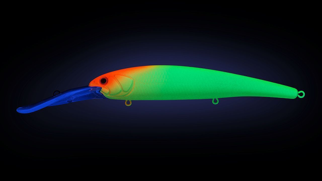 Воблер Strike Pro Hooligan Deep Diver 120 A116L Fluo Clown 20,9 гр   EG-220L#A116L — крупный план
	                                    1