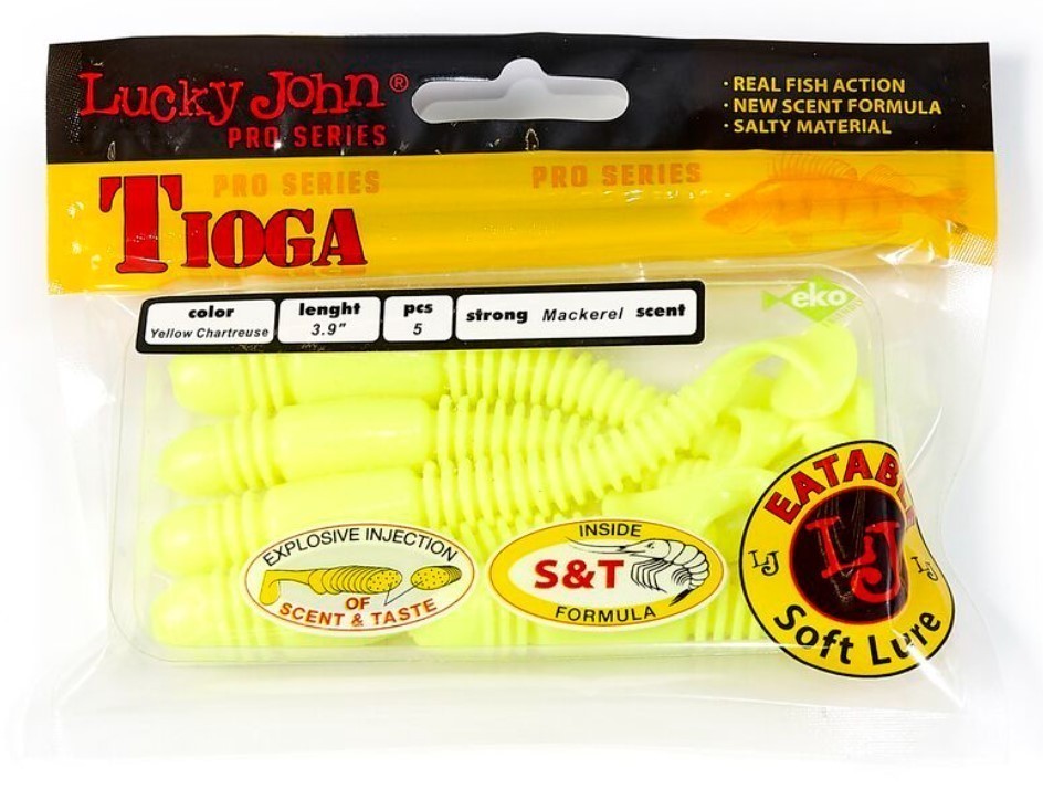 Силиконовая приманка Lucky John Tioga 3.9in 100 мм 5 шт S88 Pro Series  140104-S88 — крупный план
	                                    2