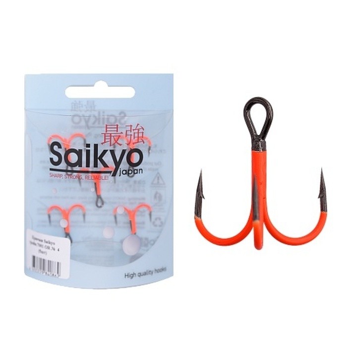 Крючок Тройной Saikyo 7001 №4 5 шт OR   SORCT7001-4OR5 — характеристики,  особенности конструкции