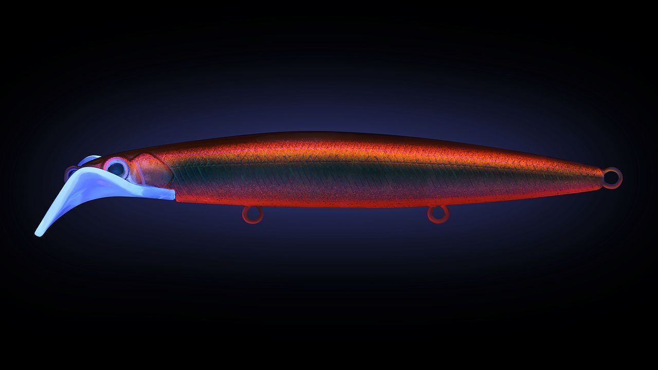 Воблер Strike Pro Scooter Minnow 110F SIN042-SBO 11,8 гр   EG-186F#SIN042-SBO — крупный план
	                                    1