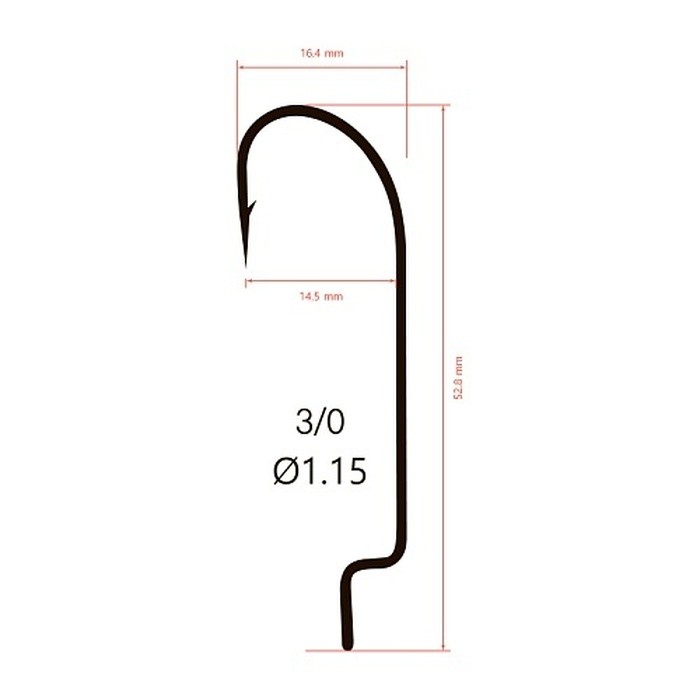 Крючок Офсетный Saikyo BS-2311 №3/0 10 шт BN   BS-2311BN3/0-10 — крупный план
	                                    2