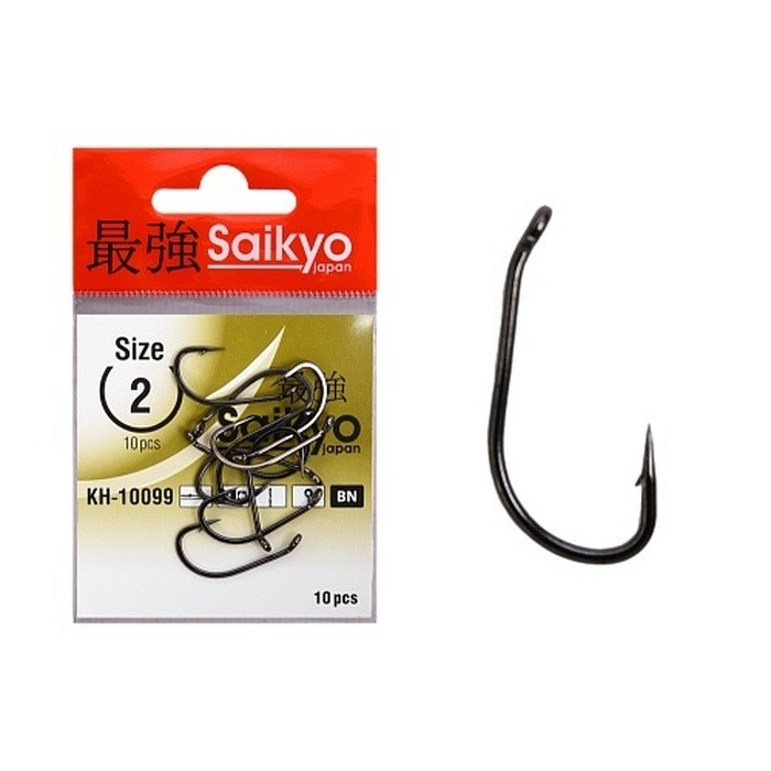 Крючок Одинарный Saikyo KH-10099 Special Carp №2 10 шт BN   KH-10099BN2-10 — характеристики,  особенности конструкции
