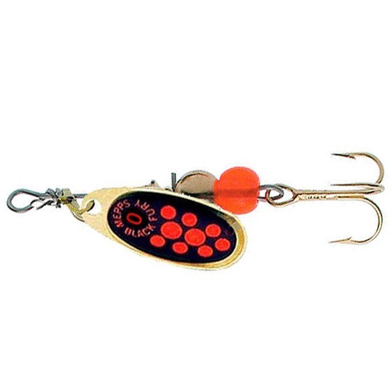 Вращающаяся Блесна Mepps Comet Black Fury №0 2 гр OR Fluo Orange   cbf-0-o-fo — характеристики,
	                                    особенности конструкции