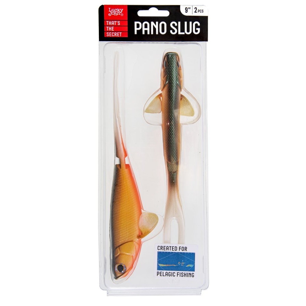 Силиконовая приманка Lucky John Pano Slug 9.0in 228 мм 2 шт Z22 3D Series  140444-Z22 — крупный план
	                                    2