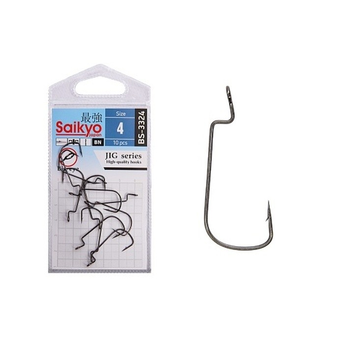 Крючок Офсетный Saikyo BS-3324 №4 10 шт BN   BS-3324BN4-10 — характеристики,  особенности конструкции