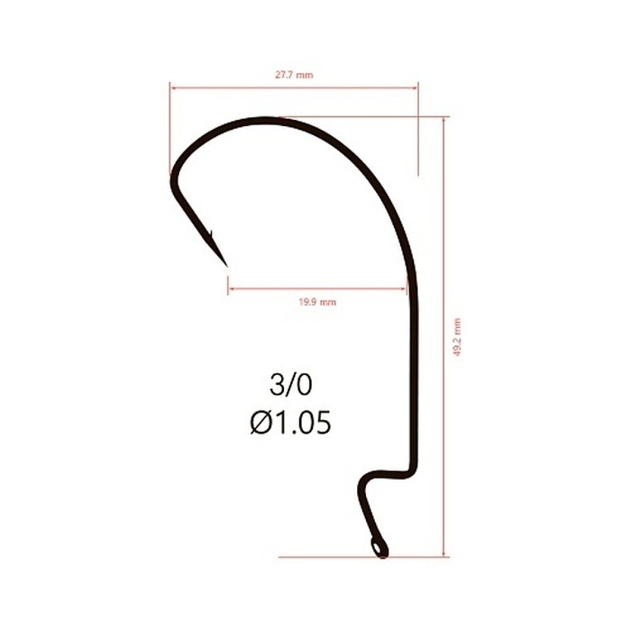 Крючок Офсетный Saikyo BS-2315 №3/0 10 шт BN   BS-2315BN3/0-10 — крупный план
	                                    3