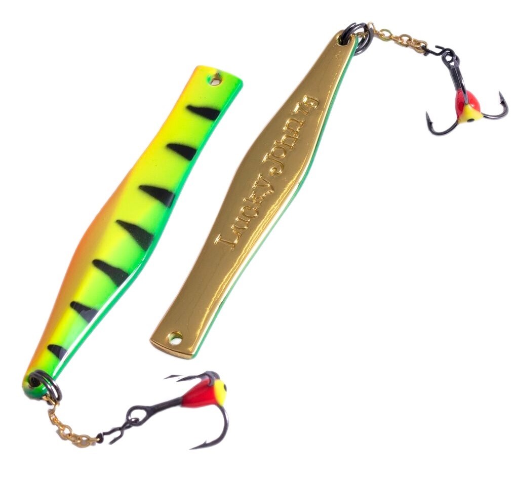 Зимняя Блесна Lucky John Kalomies 7 гр 60 мм T С цепочкой и тройником  LJK60-T — крупный план
	                                    1