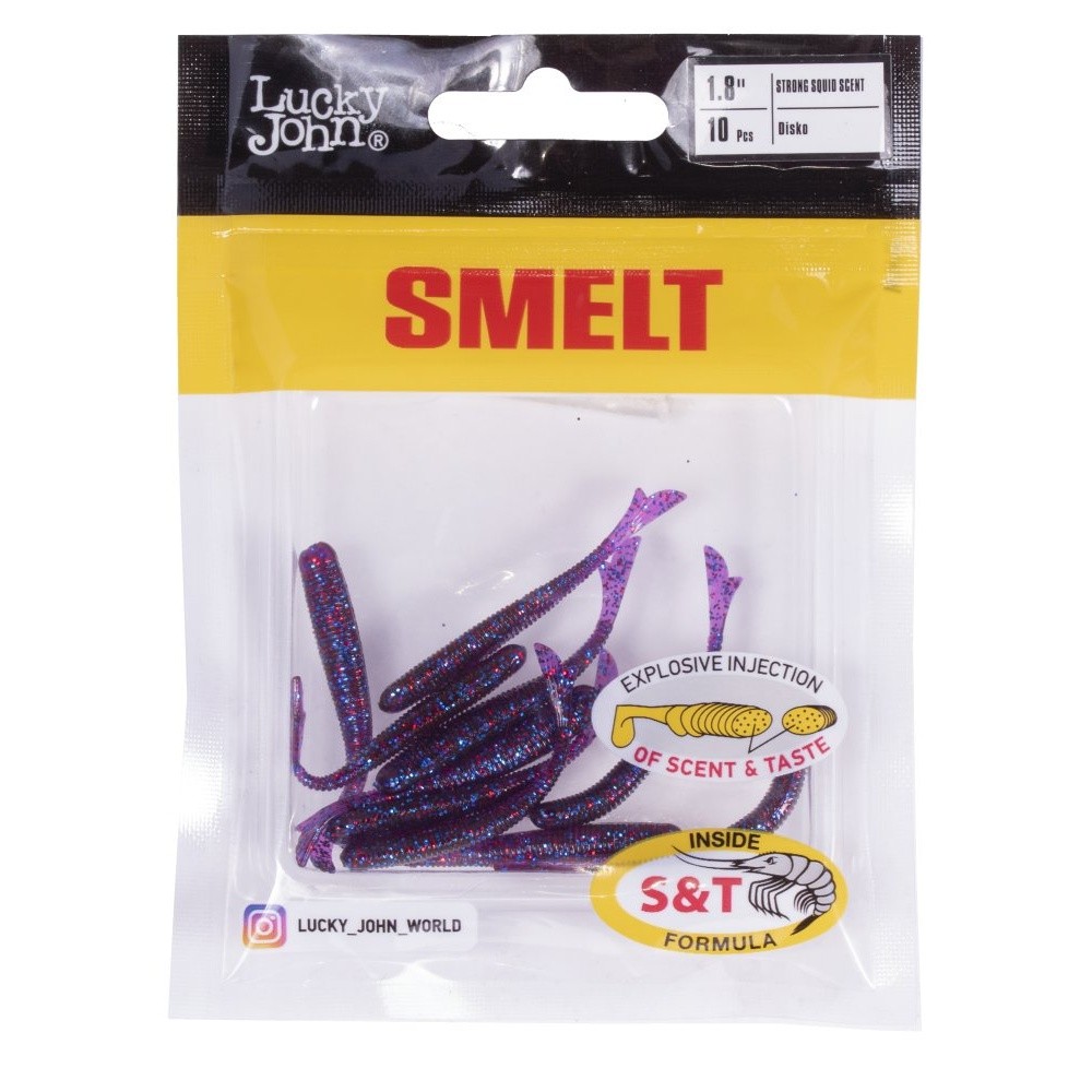 Силиконовая приманка Lucky John Smelt 1.8in 46 мм 10 шт S63 Pro Series  140226-S63 — крупный план
	                                    2