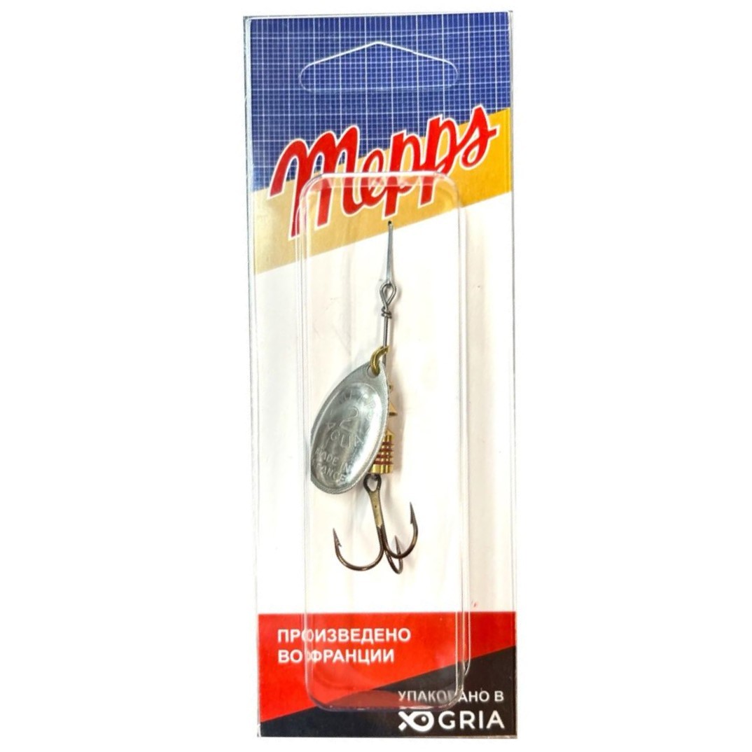 Вращающаяся Блесна Mepps Aglia №2 4,5 гр Silver   a-2-a — крупный план
	                                    1