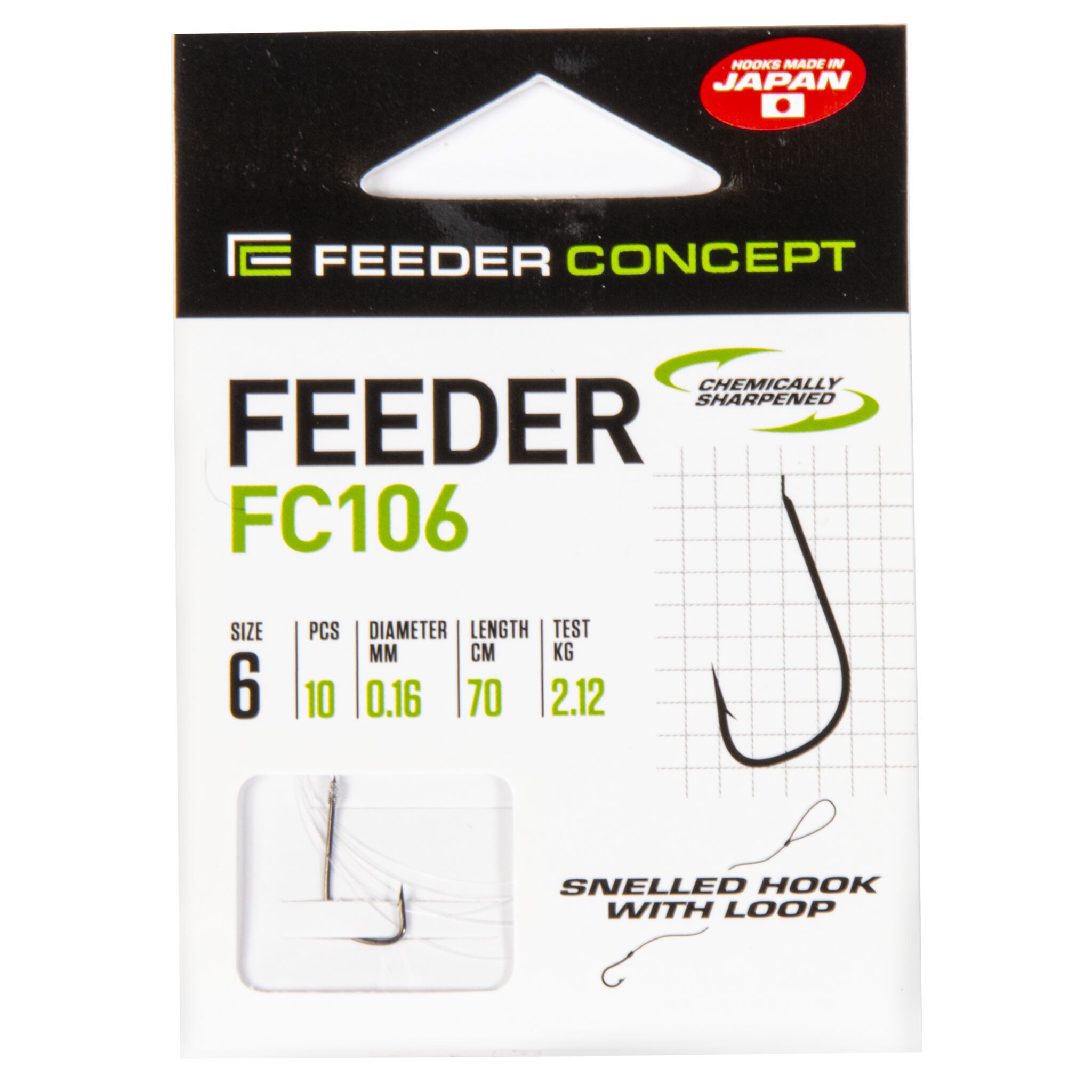 Поводок Feeder Concept Feeder FC106 70 см 2,12 кг  0,16 мм  10 шт   FC106-006-016 — крупный план
	                                    4