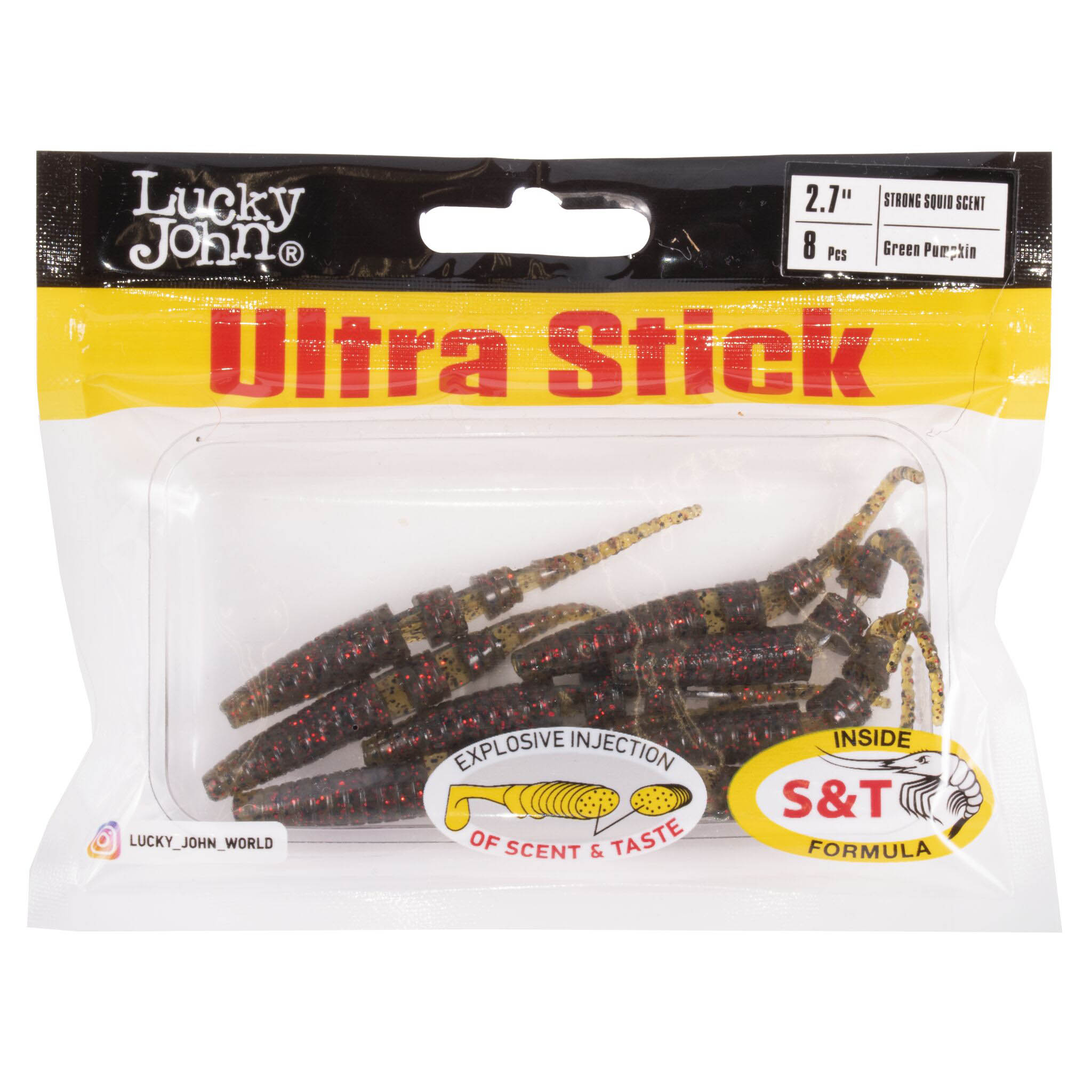 Силиконовая приманка Lucky John Ultra Stick 2,7in 68 мм 8 шт PA03 Pro Series  140206-PA03 — крупный план
	                                    2