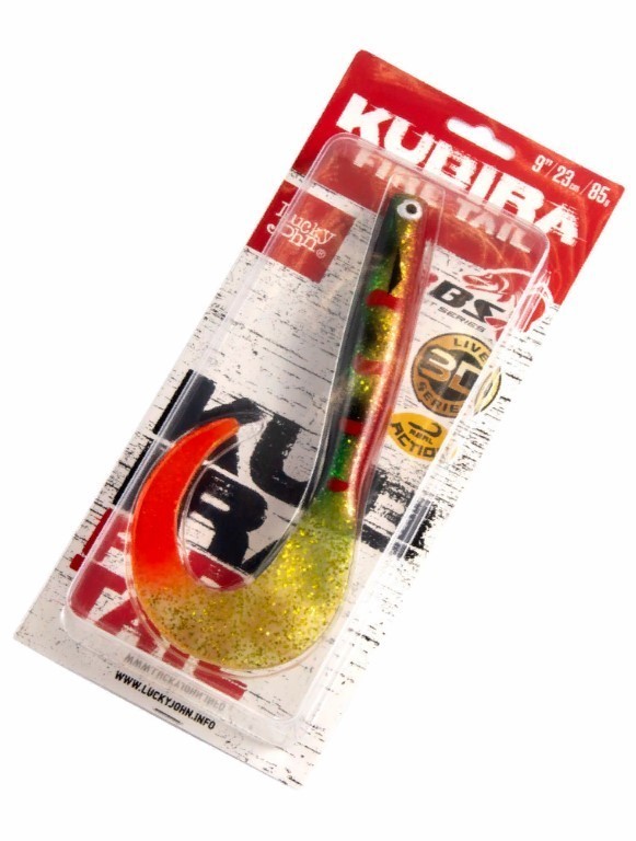 Силиконовая приманка Lucky John Kubira Fire Tail 9.0in 230 мм 1 шт PG18 3D BBS Series  140437-PG27 — крупный план
	                                    2