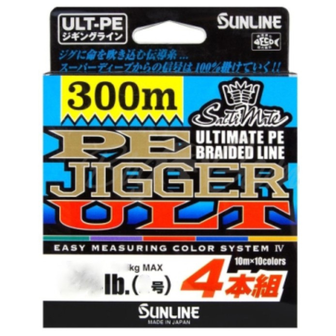 Плетеный шнур Sunline PE Jigger ULT 4braid 300 м  PE # 0,8  0,148 мм — характеристики,
	                                    особенности конструкции