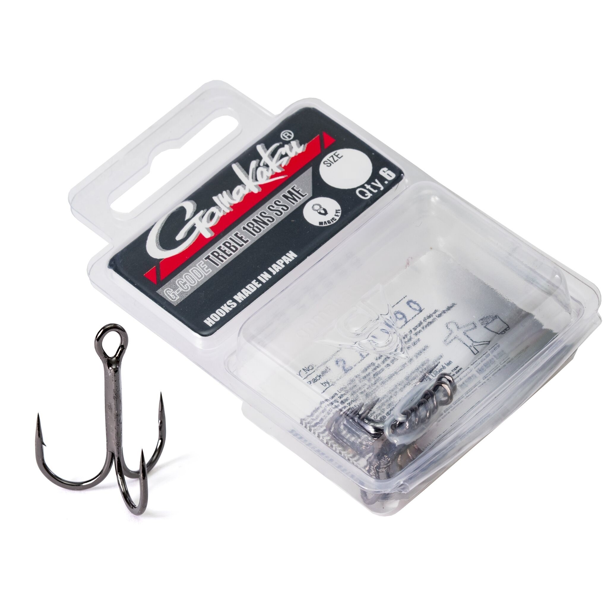 Крючок Тройной Gamakatsu Treble 18 Short Shank Black №4 6 шт    149382-004 — характеристики,  особенности конструкции