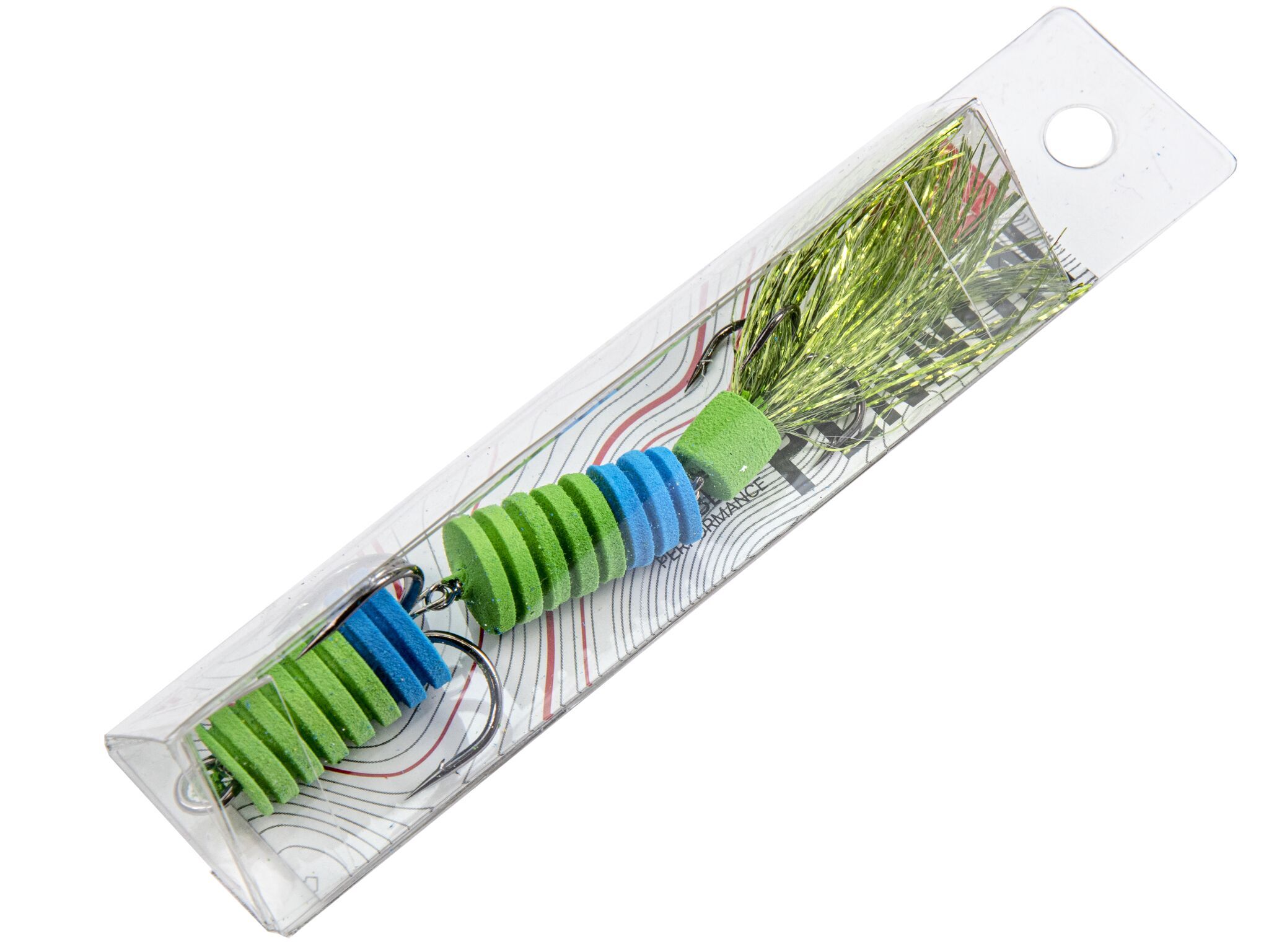 Мандула Lucky John Pennon Slotworm 80 мм 1 шт Зеленый/синий  FB3008477 — крупный план
	                                    1