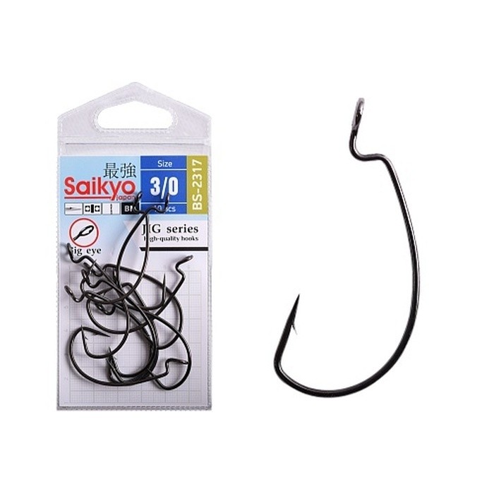 Крючок Офсетный Saikyo  BS-2317 №3/0 10 шт BN   BS-2317BN3/0-10 — характеристики,  особенности конструкции