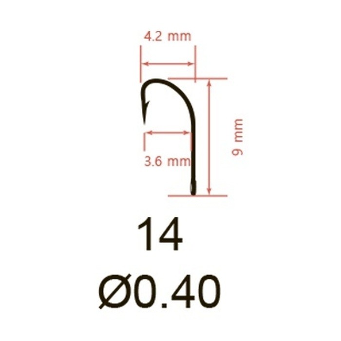 Крючок Одинарный Saikyo KH-11004 Crystal №14 10 шт BN   KH-11004BN14-10 — крупный план
	                                    2