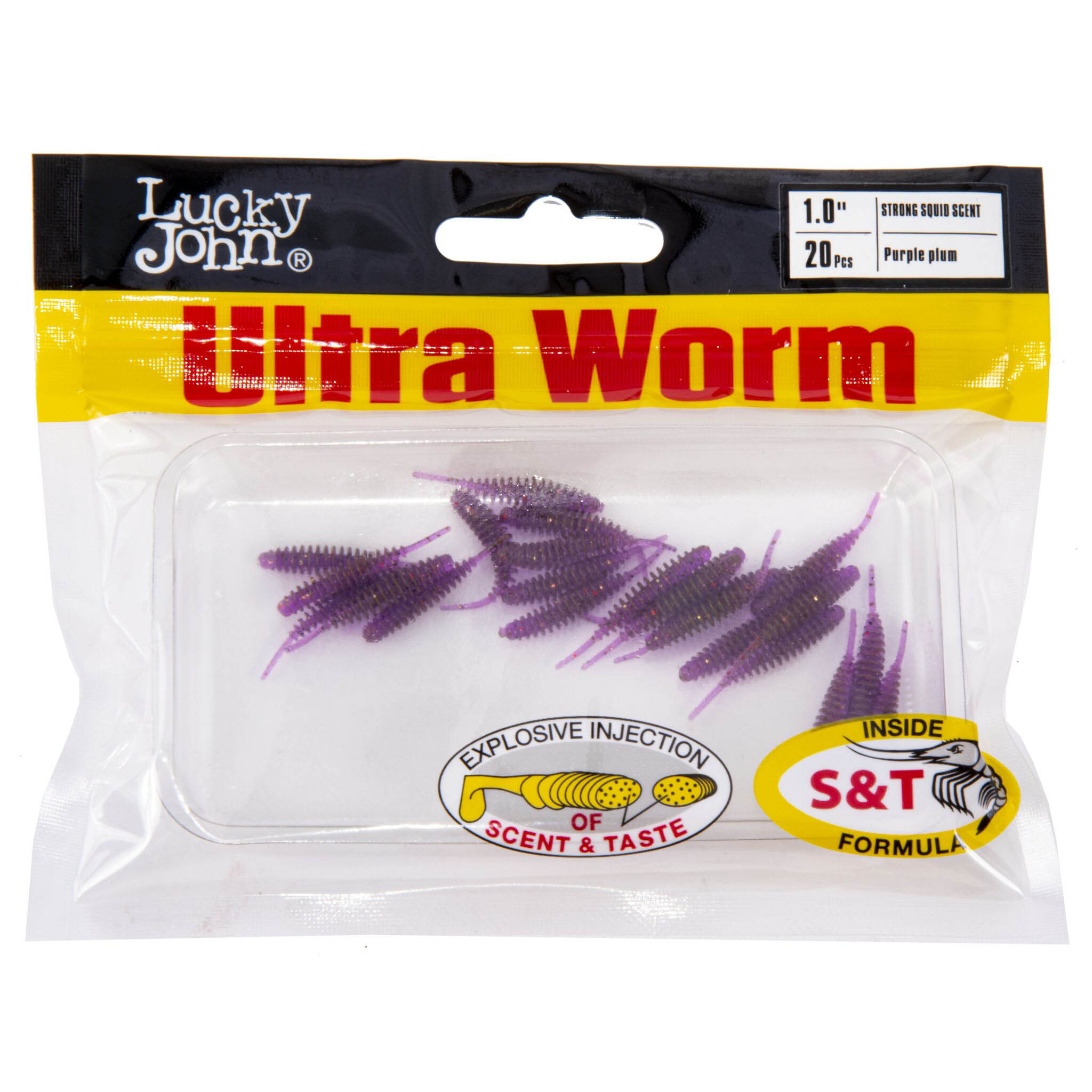 Силиконовая приманка Lucky John Ultraworm 1,0in 25 мм 20 шт S13 Pro Series  140197-S13 — крупный план
	                                    2