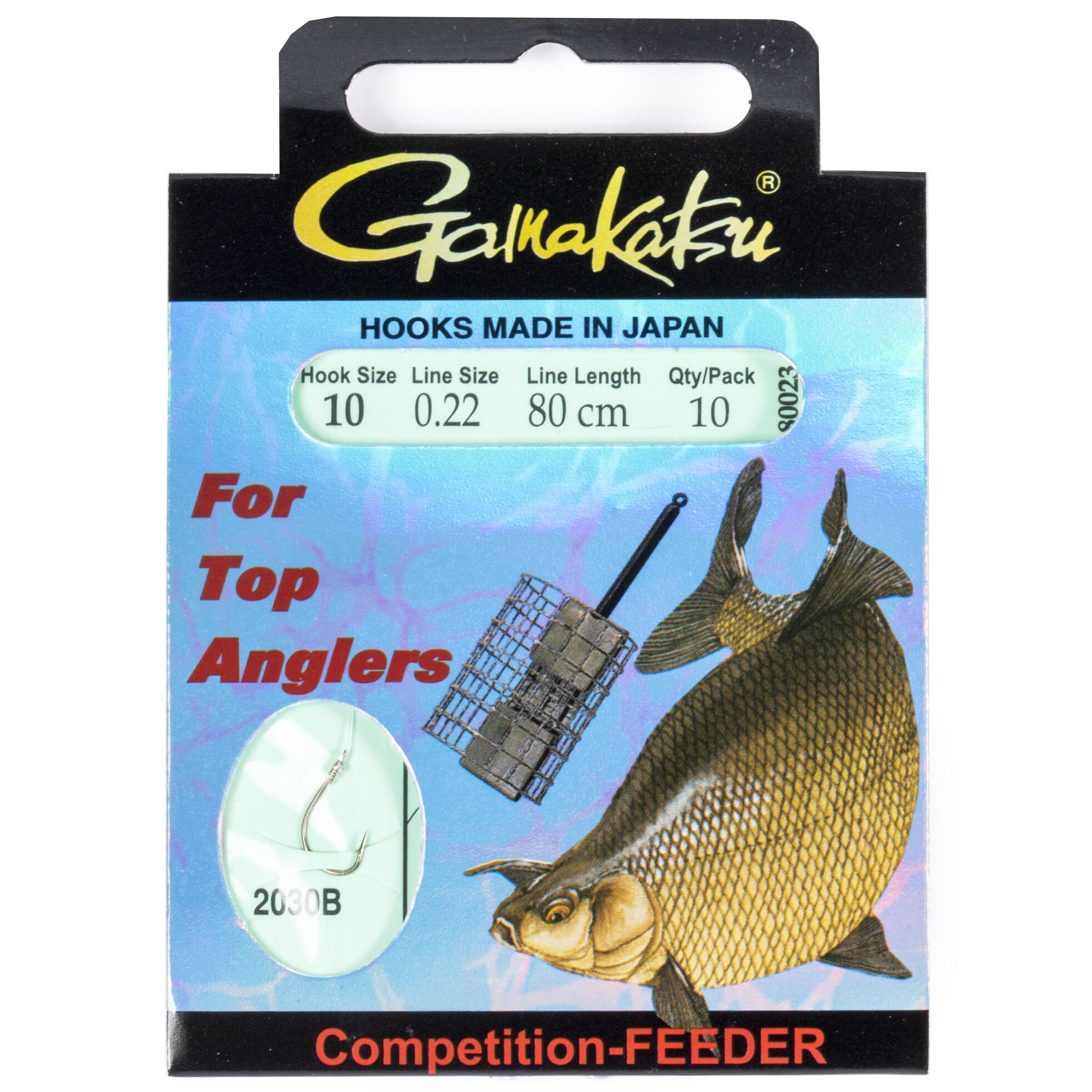 Поводок Gamakatsu Booklet Feeder STR 2030B 80 см  0,22 мм  10 шт №10  180023-010-022 — характеристики,
	                                    особенности конструкции