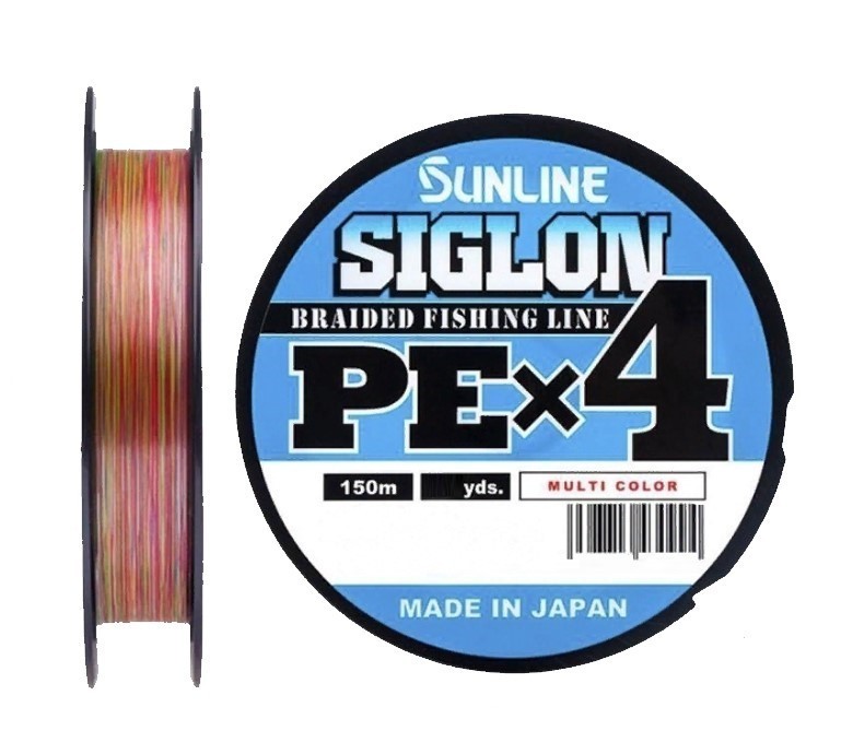 Плетеный шнур Sunline Siglon PE X4 150 м  PE # 1,5 Multicolor 0,209 мм — характеристики,
	                                    особенности конструкции