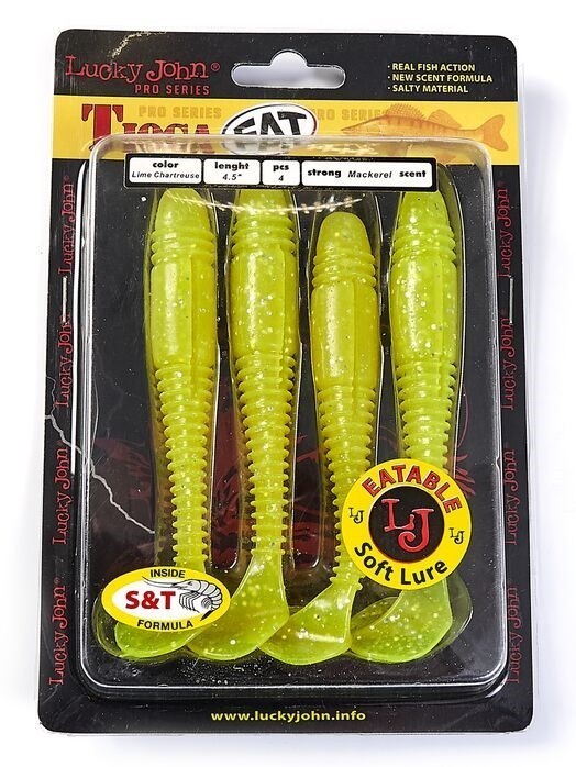 Силиконовая приманка Lucky John Tioga Fat 4.5in 115 мм 4 шт 071 Pro Series  140147-071 — крупный план
	                                    2