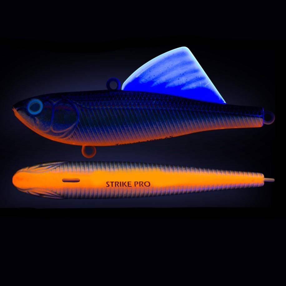 Воблер Strike Pro Tornado Vibe 85 A234-SBO-LU Blue Back Silver OB Fluo 25,6 гр   EG-204B-UV#A234-SBO-LU — крупный план
	                                    1