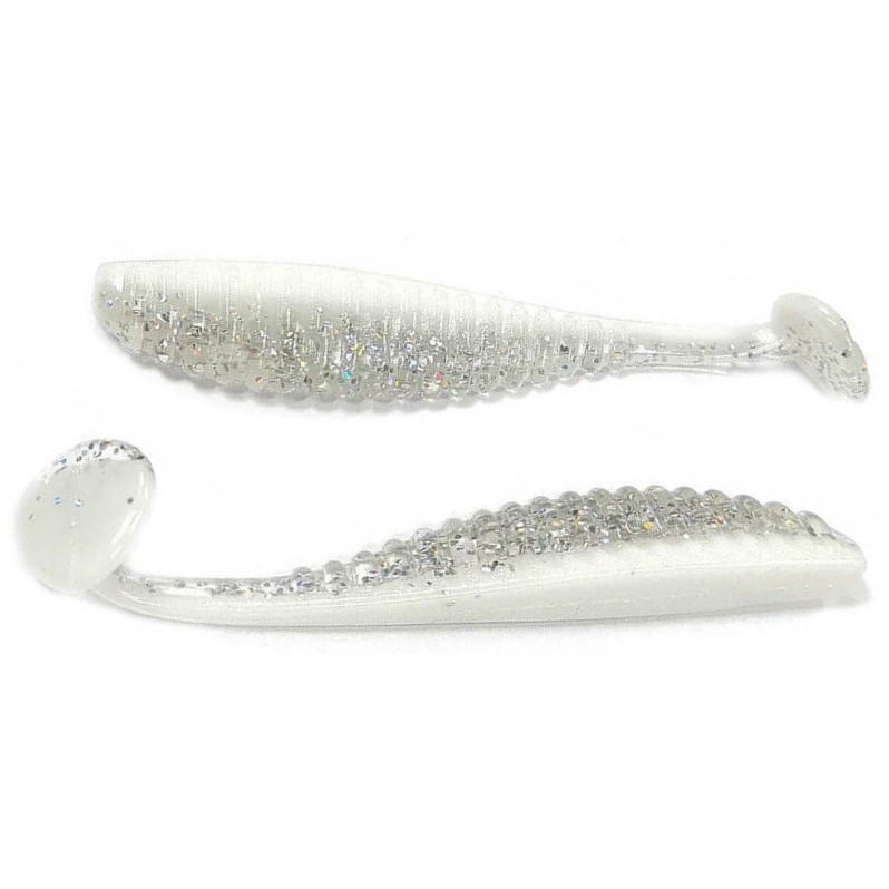 Силиконовая приманка Reins S Cape Shad 4.8 129 мм 4 шт B14-Legend Takata White   SCS4.8-B14 — характеристики,  особенности конструкции