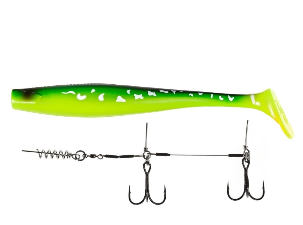 Силиконовая приманка Lucky John Kubira Swim Shad 9.0in 230 мм 1 шт PG26 3D BBS Series + Stinger L  140433SET-PG26 — характеристики,
	                                    особенности конструкции