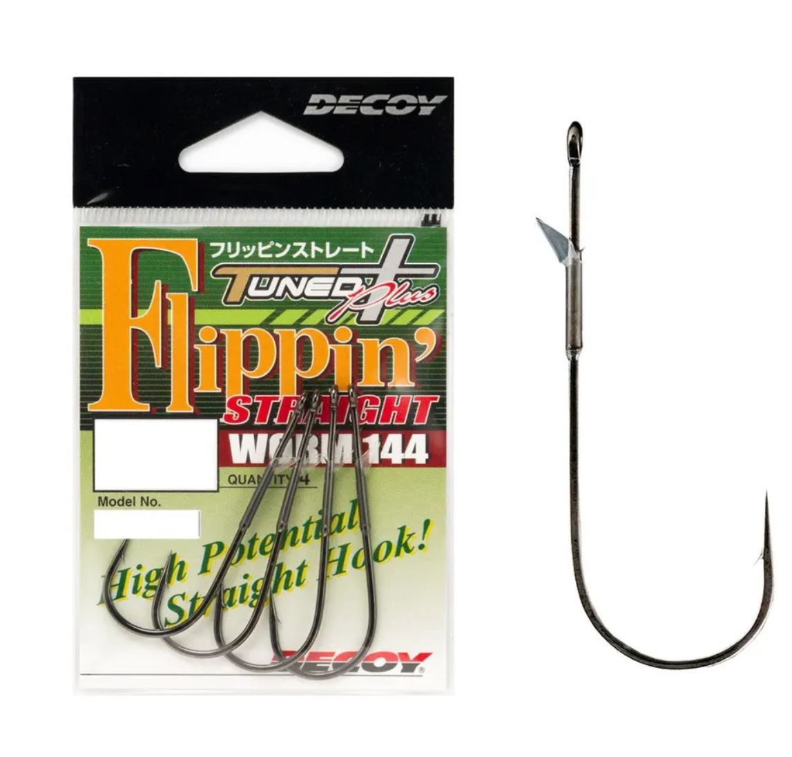 Крючок Одинарный Decoy Worm 144 Flippin Straight №2/0 5 шт    Worm 144 #2/0 — крупный план
	                                    1