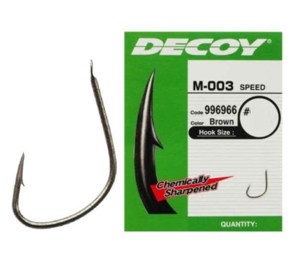 Крючок Одинарный Decoy M-003 Speed №16 15 шт    M-003 SPEED #16 — крупный план
	                                    1