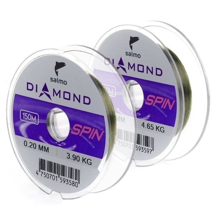 Леска монофильная Salmo Diamond Spin (окунь) 150 м 0,22 мм  2 штук, диам: 0,20; 0,22   4028PERCH-SET — характеристики,
	                                    особенности конструкции