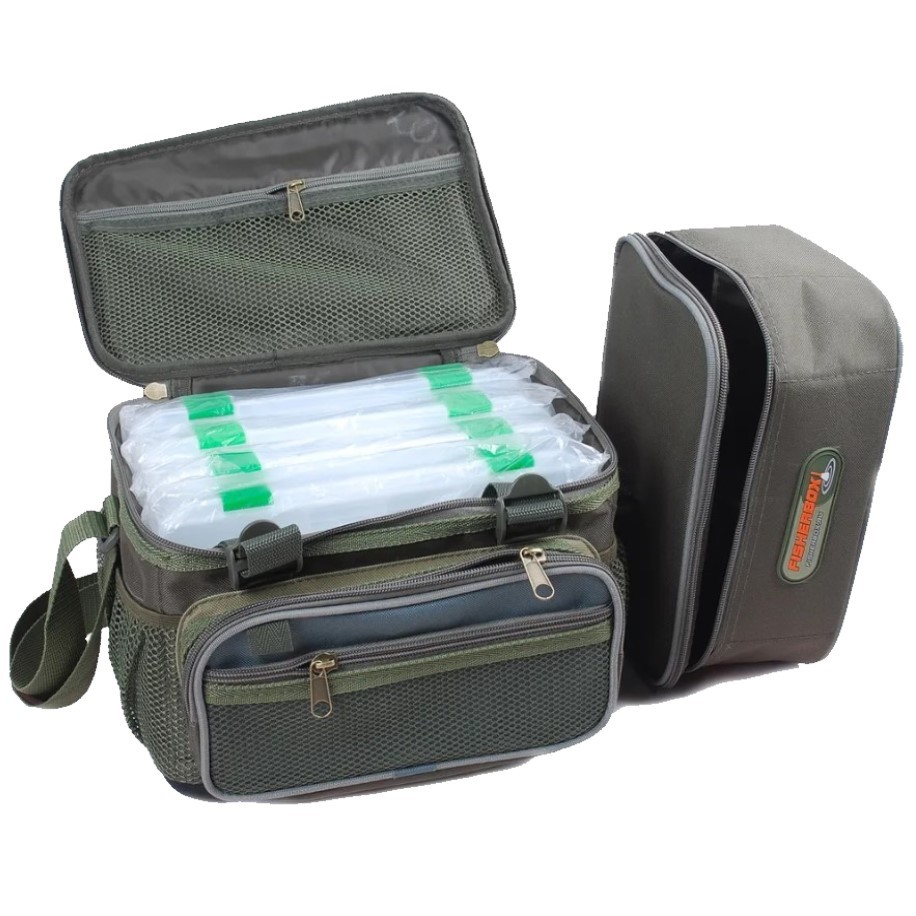 Сумка Fisherbox C108  30х23х29 см  с кофром для катушек + 5 коробок — крупный план
	                                    4