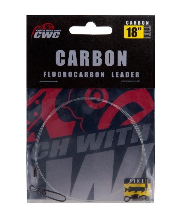 Поводок CWC Carbon Leader 60 см 40,86 кг  0,9 мм  1 шт 24" 90lb  03-CWCFL24 — крупный план
	                                    2