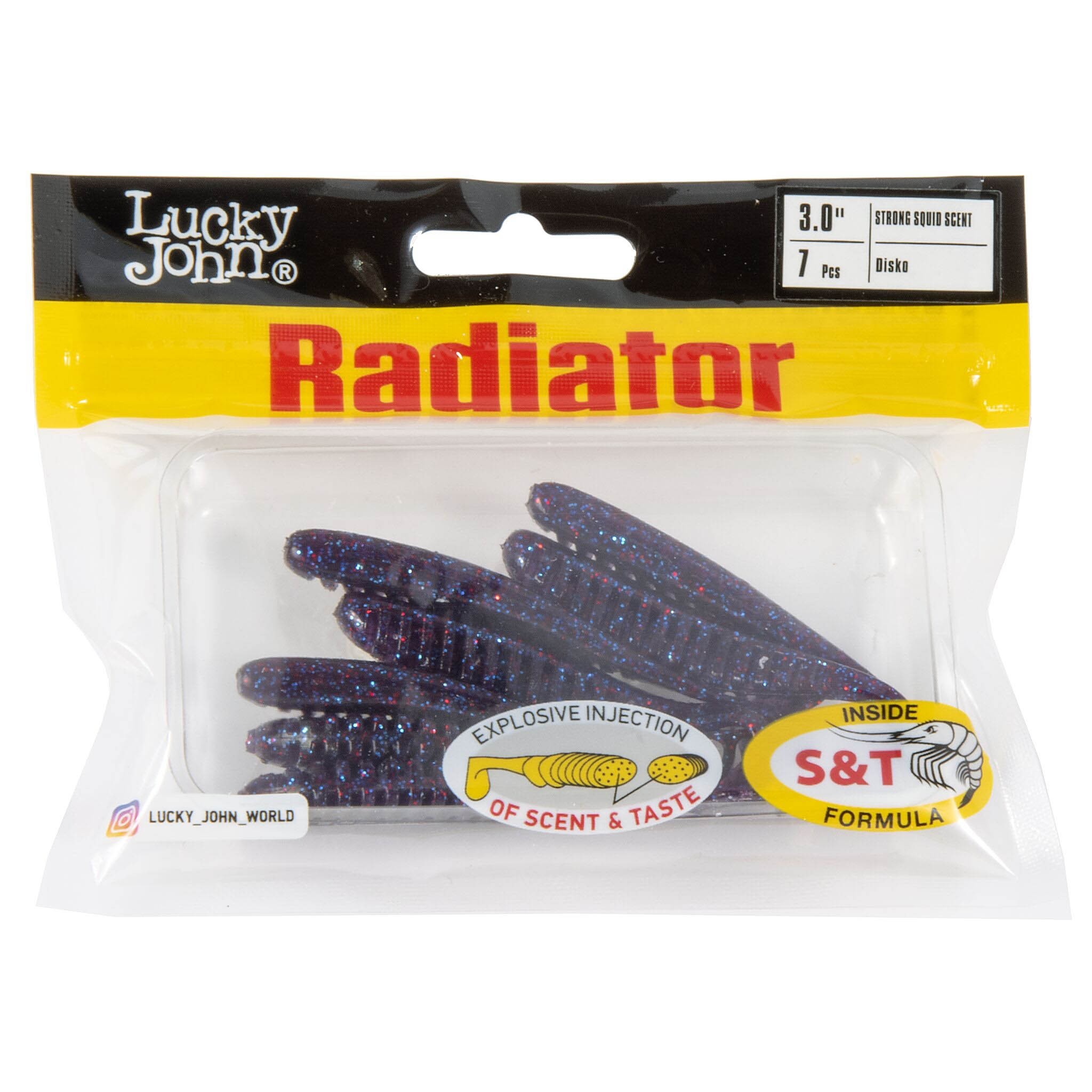 Силиконовая приманка Lucky John Radiator 3.0in 75 мм 7 шт S63 Pro Series  140209-S63 — крупный план
	                                    2