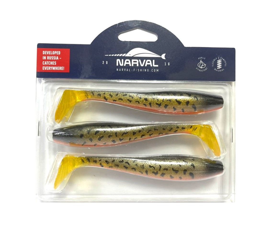 Силиконовая приманка Narval Choppy Tail 16 160 мм 3 шт 040-Onega Burbot   NVCT16040 — крупный план
	                                    1