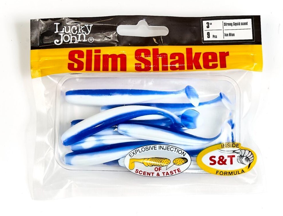 Силиконовая приманка Lucky John Slim Shaker 3in 76 мм 9 шт T69 Pro Series  140182-T69 — крупный план
	                                    2