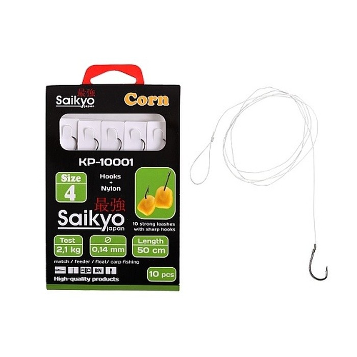 Крючок Одинарный Saikyo KP-10001 Corn №4 10 шт BN   KP-10001BN4-10 — характеристики,  особенности конструкции