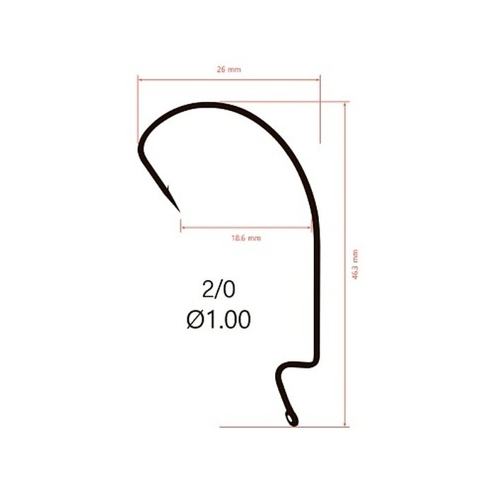 Крючок Офсетный Saikyo BS-2315 №2/0 10 шт BN   BS-2315BN2/0-10 — крупный план
	                                    3