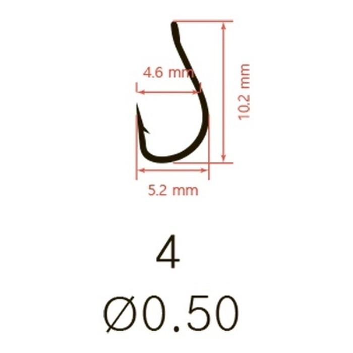 Крючок Одинарный Saikyo KH-10003 Tanago №4 10 шт BN   KH-10003BN4-10 — крупный план
	                                    3