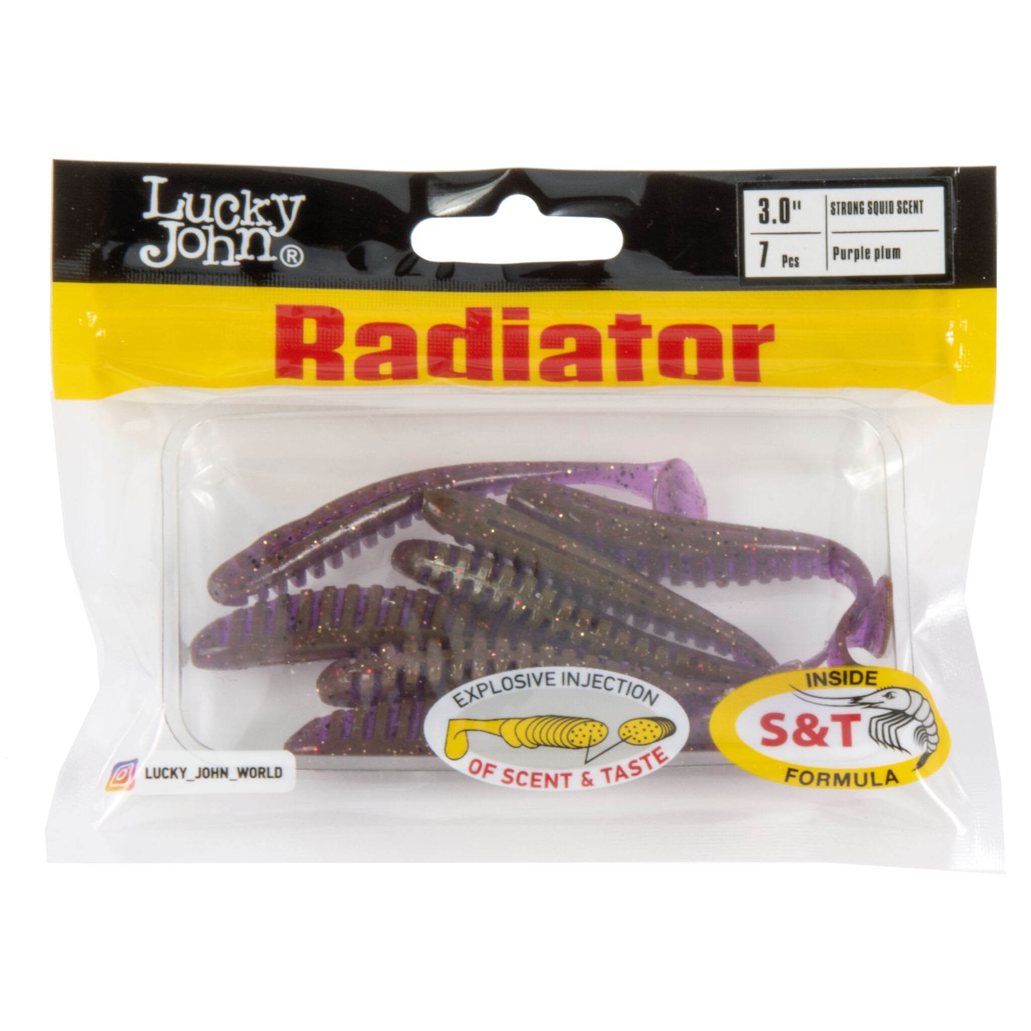 Силиконовая приманка Lucky John Radiator 3.0in 75 мм 7 шт S14 Pro Series  140209-S14 — крупный план
	                                    2