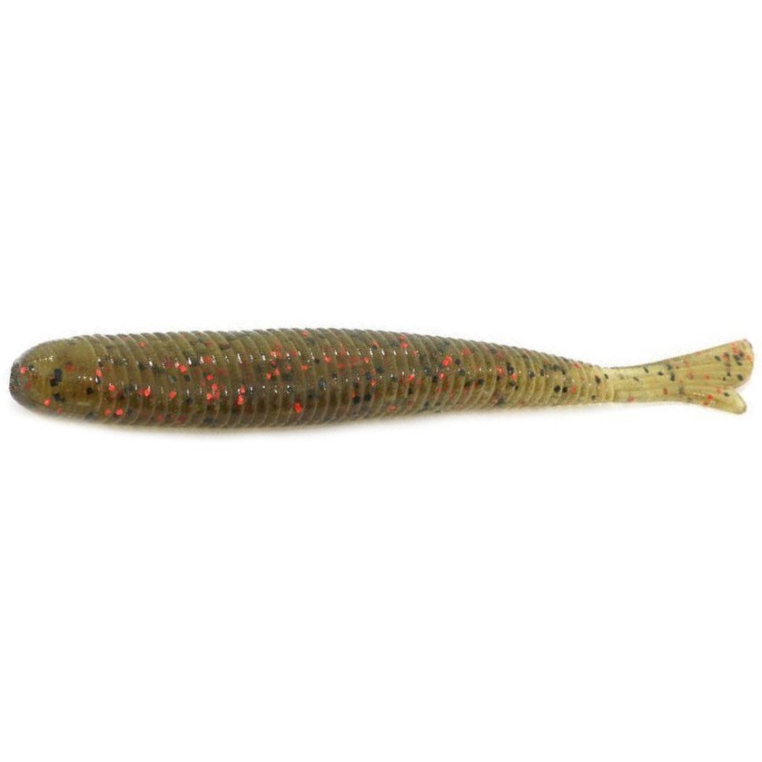 Силиконовая приманка Bait Breath U30 Fish Tail 2 50 мм 10 шт 142 Green Pumpkin/Black Red Flake — характеристики,  особенности конструкции