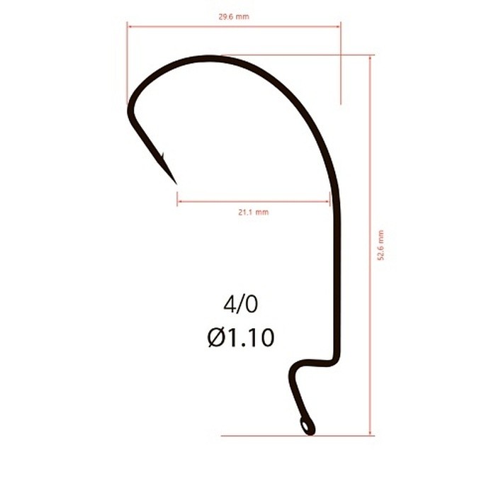 Крючок Офсетный Saikyo BS-3315 №4/0 10 шт BN   BS-3315BN4/0-10 — крупный план
	                                    2