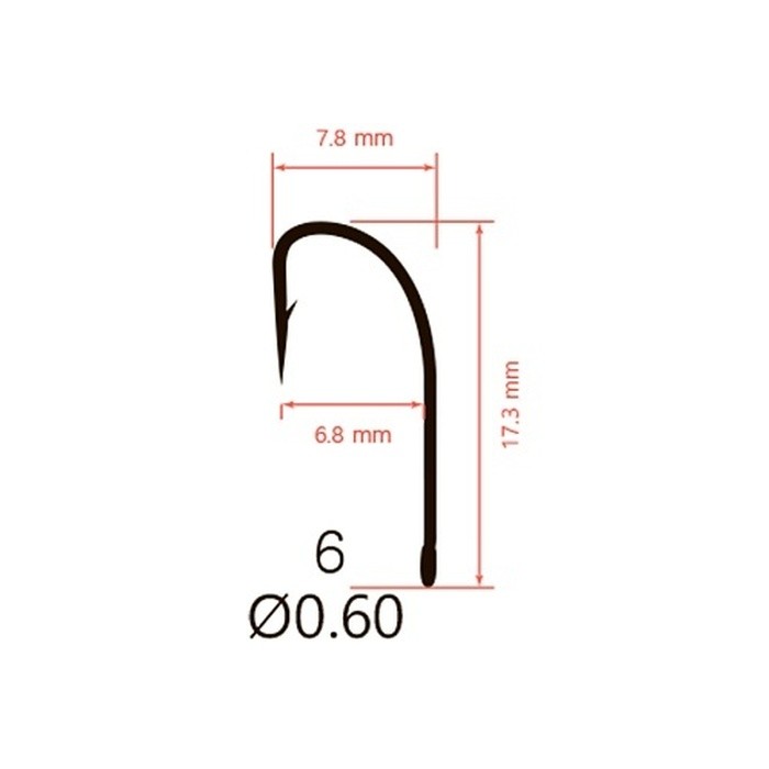 Крючок Одинарный Saikyo KM-013 Reliable Feeder №6 10 шт BN   KM-013BN6-10 — крупный план
	                                    2