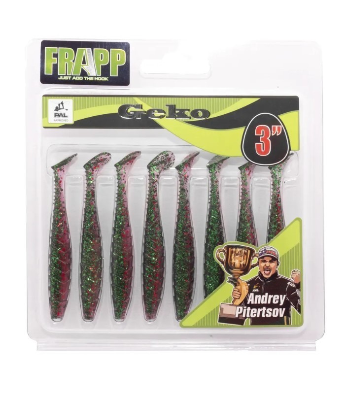 Силиконовая приманка Frapp Geko 3 76 мм 8 шт PAL15 — крупный план
	                                    1
