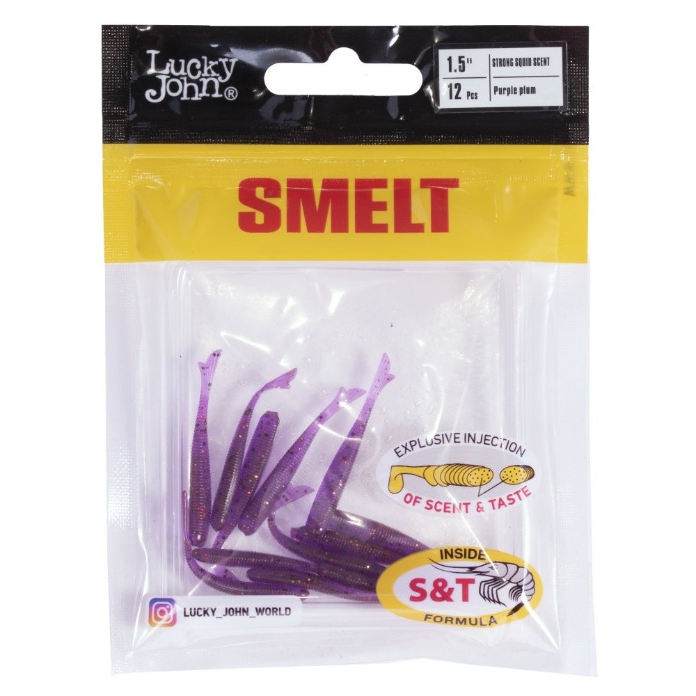 Силиконовая приманка Lucky John Smelt 1.5in 38 мм 12 шт S13 Pro Series  140225-S13 — крупный план
	                                    2