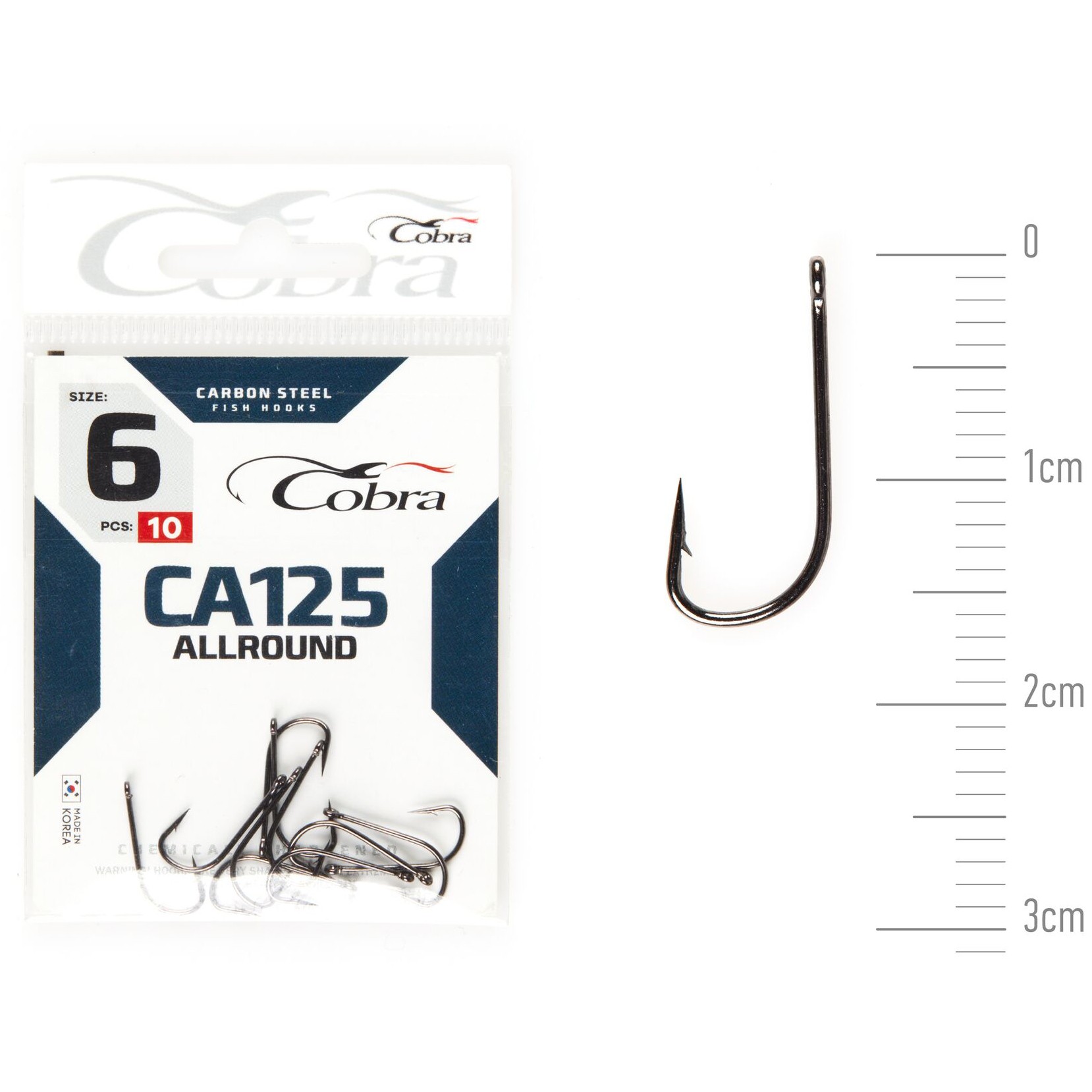 Крючок Одинарный Cobra Allround Struger CA125 №6 10 шт    CA125-006 — крупный план
	                                    1