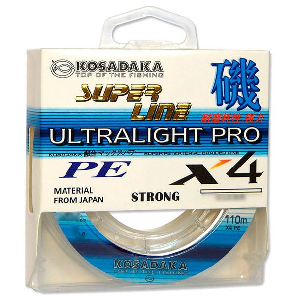 Плетеный шнур Kosadaka Super Line PE X4 Ultralight Pro 110 м  PE # 0,1 Pink 0,05 мм   BSLX4JP-110-PN-005 — характеристики,
	                                    особенности конструкции
